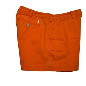 Polo Ralph Lauren Women’s Pony Logo Twill Chino Beach Golf Orange Sz 8